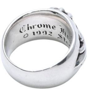 CHROME HEARTS クロムハーツ FLORAL CROSS フローラルクロス リング 指輪 重量約15.98g サイズ17号 スターリングシルバー 美品 中古 4a003114