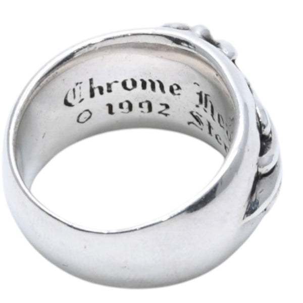 CHROME HEARTS クロムハーツ FLORAL CROSS フローラルクロス リング 指輪 重量約15.98g サイズ17号 スターリングシルバー 美品 中古 4a003114