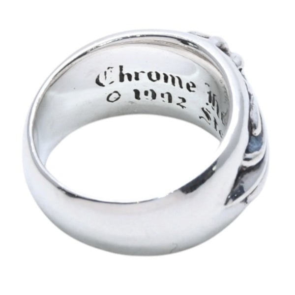 極美品 CHROME HEARTS クロムハーツ FLORAL CROSS フローラルクロス リング 指輪 重量約16.73g サイズ18.5号 スターリングシルバー 中古 4a003112