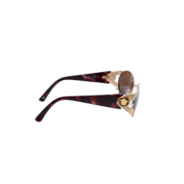 Gianni Versace ジャンニ ヴェルサーチ サングラス アイウェア S65 31L メデューサ べっ甲カラー ブラウン ゴールド 美品 中古 4a002986