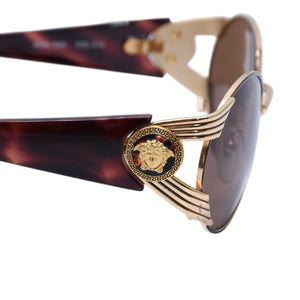 Gianni Versace ジャンニ ヴェルサーチ サングラス アイウェア S65 31L メデューサ べっ甲カラー ブラウン ゴールド 美品 中古 4a002986
