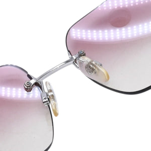 極美品 CHANEL シャネル リムレス サングラス アイウェア 4017-D c.124/58 サイズ62□17 120 ココマーク ピンク グラデーション 中古 4a002990