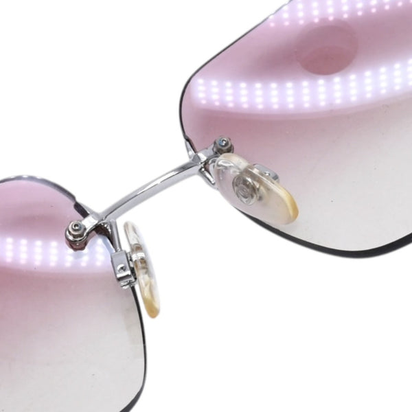 極美品 CHANEL シャネル リムレス サングラス アイウェア 4017-D c.124/58 サイズ62□17 120 ココマーク ピンク グラデーション 中古 4a002990