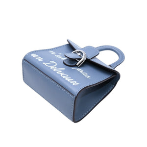 新品未使用 DELVAUX デルヴォー BRILLANT GAND ブリヨン ガン バッグチャーム RENE MAGRITTE ルネ マグリット ボックスカーフ 中古 4a002840