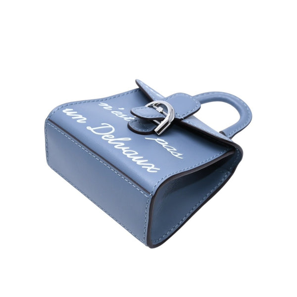 新品未使用 DELVAUX デルヴォー BRILLANT GAND ブリヨン ガン バッグチャーム RENE MAGRITTE ルネ マグリット ボックスカーフ 中古 4a002840