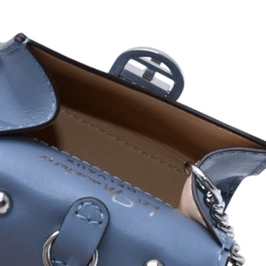 新品未使用 DELVAUX デルヴォー BRILLANT GAND ブリヨン ガン バッグチャーム RENE MAGRITTE ルネ マグリット ボックスカーフ 中古 4a002840