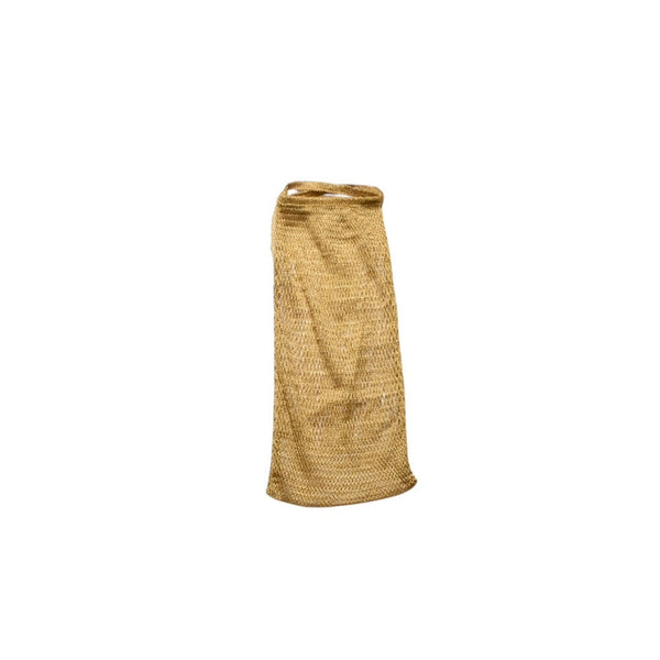極美品 PRADA プラダ メッシュハンドバッグ B2064 トライアングルロゴプレート 三角プレート コットン ゴールド金具 中古 4a002995