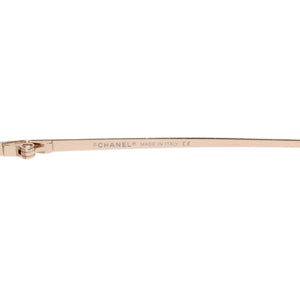 極美品 CHANEL シャネル リムレス サングラス アイウェア 4017-D c.125/56 サイズ62□17 120 ココマーク ラインストーン 中古 4a002991