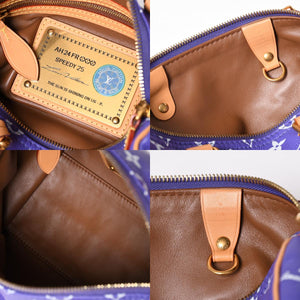 極美品 LOUIS VUITTON ルイヴィトン スピーディ P9 バンドリエール 25 ハンドバッグ M11562 パープル 中古 4a003090