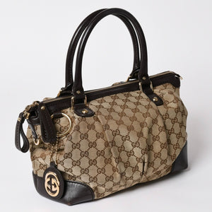 GUCCI グッチ スーキー トートバッグ 247902 ブラウン GGキャンバス ショルダーバッグ ブラウン 美品 中古 4a002943