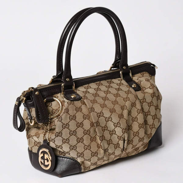 GUCCI グッチ スーキー トートバッグ 247902 ブラウン GGキャンバス ショルダーバッグ ブラウン 美品 中古 4a002943