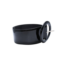 画像をギャラリービューアに読み込む, 極美品 YVES SAINT LAURENT イヴサンローラン YSL バックル ベルト ブラック MRC 444697 70 06 シルバー金具 中古 4a002663
