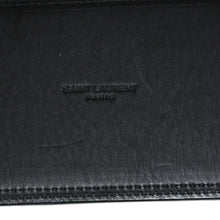 画像をギャラリービューアに読み込む, 極美品 YVES SAINT LAURENT イヴサンローラン YSL バックル ベルト ブラック MRC 444697 70 06 シルバー金具 中古 4a002663