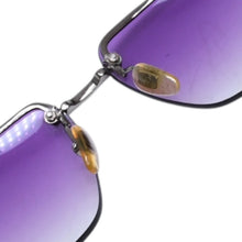 画像をギャラリービューアに読み込む, 極美品 GUCCI グッチ Sunglasses サングラス パープルレンズ カーキテンプル シルバー金具 中古 4a002490