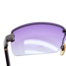 画像をギャラリービューアに読み込む, 極美品 GUCCI グッチ Sunglasses サングラス パープルレンズ カーキテンプル シルバー金具 中古 4a002490