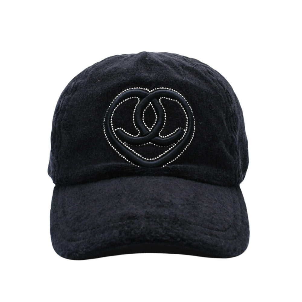 CHANEL Heart Here Mark Pile Cap Size M Ian Connor Ian Connor Black Good Condition Used 4a002900
