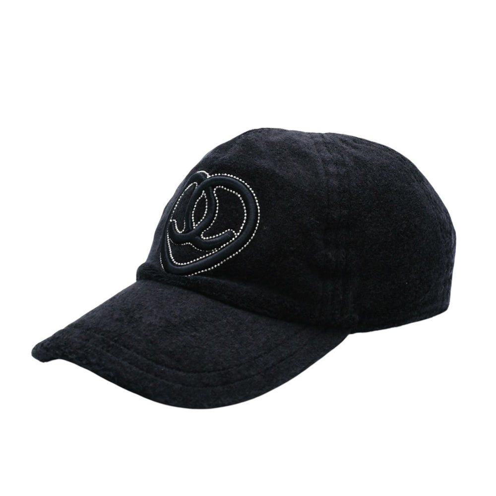 CHANEL Heart Here Mark Pile Cap Size M Ian Connor Ian Connor Black Good Condition Used 4a002900