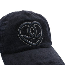 画像をギャラリービューアに読み込む, CHANEL シャネル ハートココマーク パイルキャップ サイズM Ian Connor イアンコナー ブラック 美品 中古 4a002900