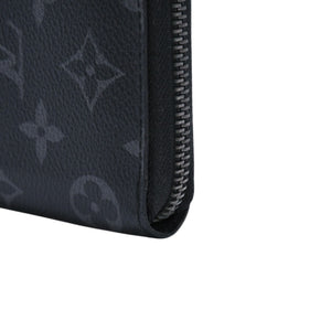 極美品 LOUIS VUITTON ルイヴィトン ジッピーウォレットヴェルティカル 長財布 モノグラムエクリプスキャンバス モノグラム ブラック シルバー金具 M62295 中古 4a003005