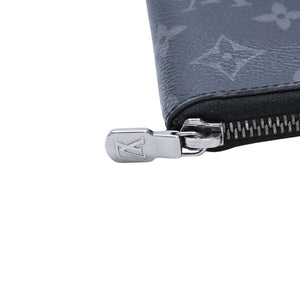 極美品 LOUIS VUITTON ルイヴィトン ジッピーウォレットヴェルティカル 長財布 モノグラムエクリプスキャンバス モノグラム ブラック シルバー金具 M62295 中古 4a003005