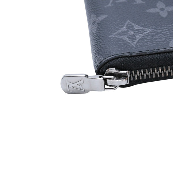 極美品 LOUIS VUITTON ルイヴィトン ジッピーウォレットヴェルティカル 長財布 モノグラムエクリプスキャンバス モノグラム ブラック シルバー金具 M62295 中古 4a003005