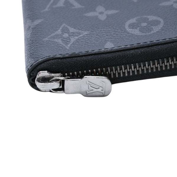 極美品 LOUIS VUITTON ルイヴィトン ジッピーウォレットヴェルティカル 長財布 モノグラムエクリプスキャンバス モノグラム ブラック シルバー金具 M62295 中古 4a003005