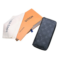 画像をギャラリービューアに読み込む, 極美品 LOUIS VUITTON ルイヴィトン ジッピーウォレットヴェルティカル 長財布 モノグラムエクリプスキャンバス モノグラム ブラック シルバー金具 M62295 中古 4a003005