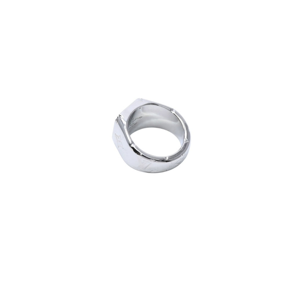 Very Good LOUIS VUITTON Silver Ring Silver Signet Ring M62488 Ring Used 4a003009