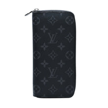 画像をギャラリービューアに読み込む, 極美品 LOUIS VUITTON ルイヴィトン ジッピーウォレットヴェルティカル 長財布 モノグラムエクリプスキャンバス モノグラム ブラック シルバー金具 M62295 中古 4a003005
