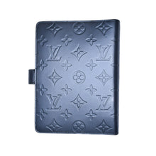 画像をギャラリービューアに読み込む, LOUIS VUITTON ルイヴィトン アジェンダMM モノグラムマット 手帳カバー メタリック調 ノワール レザー エンボス加工 廃盤 R20922 美品 中古 4a003021
