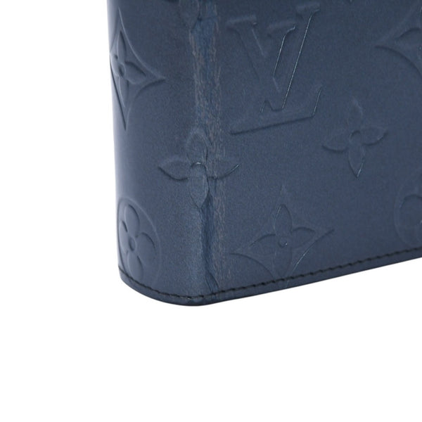 LOUIS VUITTON ルイヴィトン アジェンダMM モノグラムマット 手帳カバー メタリック調 ノワール レザー エンボス加工 廃盤 R20922 美品 中古 4a003021