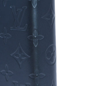 LOUIS VUITTON ルイヴィトン アジェンダMM モノグラムマット 手帳カバー メタリック調 ノワール レザー エンボス加工 廃盤 R20922 美品 中古 4a003021