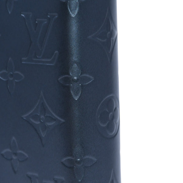 LOUIS VUITTON ルイヴィトン アジェンダMM モノグラムマット 手帳カバー メタリック調 ノワール レザー エンボス加工 廃盤 R20922 美品 中古 4a003021