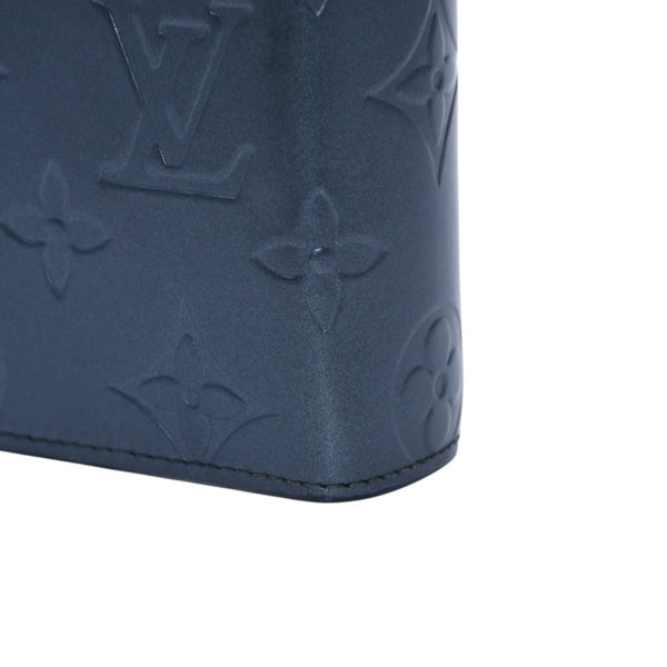 LOUIS VUITTON ルイヴィトン アジェンダMM モノグラムマット 手帳カバー メタリック調 ノワール レザー エンボス加工 廃盤 R20922 美品 中古 4a003021