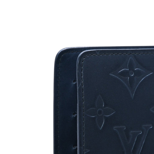 LOUIS VUITTON ルイヴィトン アジェンダMM モノグラムマット 手帳カバー メタリック調 ノワール レザー エンボス加工 廃盤 R20922 美品 中古 4a003021
