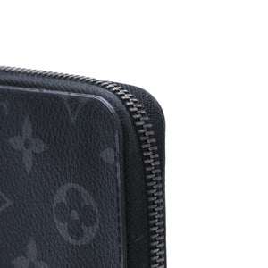極美品 LOUIS VUITTON ルイヴィトン ジッピーウォレットヴェルティカル 長財布 モノグラムエクリプスキャンバス モノグラム ブラック シルバー金具 M62295 中古 4a003005