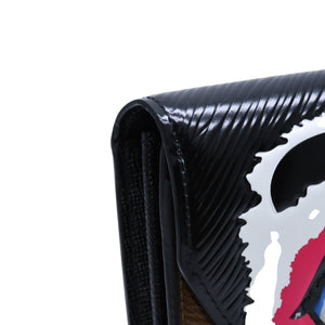 極美品 LOUIS VUITTON ルイヴィトン 山本寛斎 ポルトフォイユサラカブキマスク 長財布 2018 モノグラムリバースキャンバス エピレザー M67255 中古 4a003110