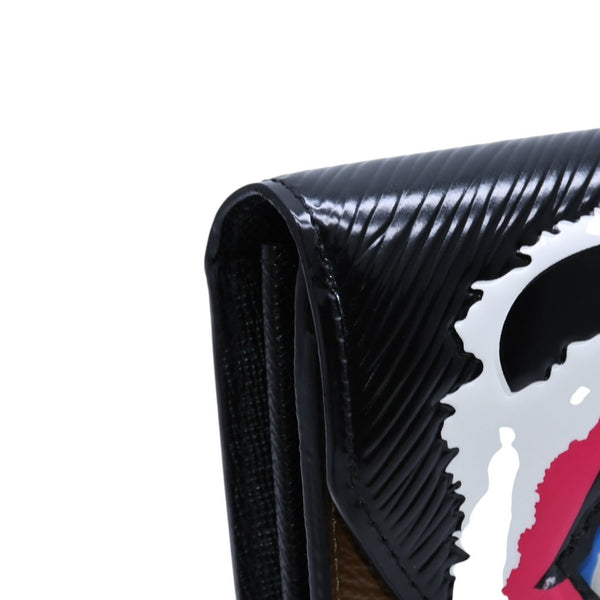 極美品 LOUIS VUITTON ルイヴィトン 山本寛斎 ポルトフォイユサラカブキマスク 長財布 2018 モノグラムリバースキャンバス エピレザー M67255 中古 4a003110