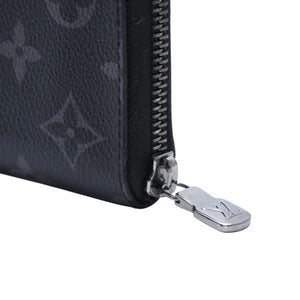極美品 LOUIS VUITTON ルイヴィトン ジッピーウォレットヴェルティカル 長財布 モノグラムエクリプスキャンバス モノグラム ブラック シルバー金具 M62295 中古 4a003005