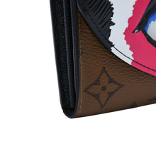 画像をギャラリービューアに読み込む, 極美品 LOUIS VUITTON ルイヴィトン 山本寛斎 ポルトフォイユサラカブキマスク 長財布 2018 モノグラムリバースキャンバス エピレザー M67255 中古 4a003110
