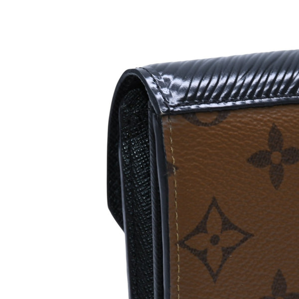 極美品 LOUIS VUITTON ルイヴィトン 山本寛斎 ポルトフォイユサラカブキマスク 長財布 2018 モノグラムリバースキャンバス エピレザー M67255 中古 4a003110