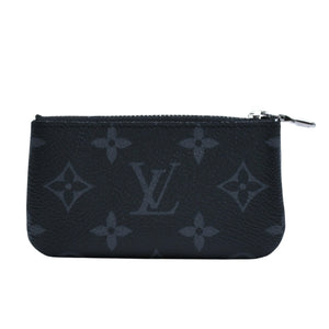 極美品 LOUIS VUITTON ルイヴィトン ポシェット クレ コインケース 小銭入れ M80905 モノグラム エクリプス ブラック 中古 4a003010