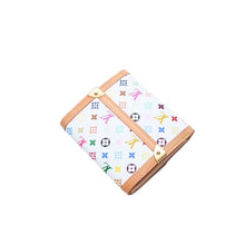 Load image into Gallery viewer, 極美品 LOUIS VUITTON ルイ ヴィトン 財布 ポルトモネビエカルトクレディ M92983 モノグラム マルチカラー ホワイト 村上隆 ゴールド金具 中古 4a003003
