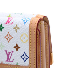 Load image into Gallery viewer, 極美品 LOUIS VUITTON ルイ ヴィトン 財布 ポルトモネビエカルトクレディ M92983 モノグラム マルチカラー ホワイト 村上隆 ゴールド金具 中古 4a003003