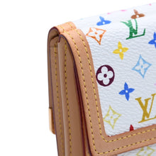 Load image into Gallery viewer, 極美品 LOUIS VUITTON ルイ ヴィトン 財布 ポルトモネビエカルトクレディ M92983 モノグラム マルチカラー ホワイト 村上隆 ゴールド金具 中古 4a003003