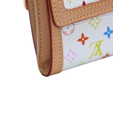 Load image into Gallery viewer, 極美品 LOUIS VUITTON ルイ ヴィトン 財布 ポルトモネビエカルトクレディ M92983 モノグラム マルチカラー ホワイト 村上隆 ゴールド金具 中古 4a003003