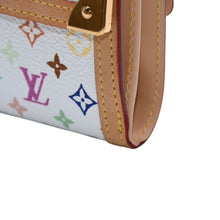 Load image into Gallery viewer, 極美品 LOUIS VUITTON ルイ ヴィトン 財布 ポルトモネビエカルトクレディ M92983 モノグラム マルチカラー ホワイト 村上隆 ゴールド金具 中古 4a003003