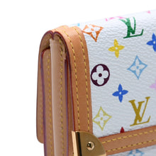 Load image into Gallery viewer, 極美品 LOUIS VUITTON ルイ ヴィトン 財布 ポルトモネビエカルトクレディ M92983 モノグラム マルチカラー ホワイト 村上隆 ゴールド金具 中古 4a003003