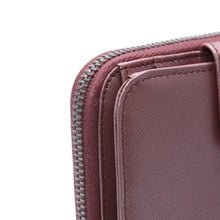 Load image into Gallery viewer, PRADA プラダ 2つ折り財布 コンパクトジップ 財布 ピンク PVC シルバー金具 1M0605R142 美品 中古 4a003019