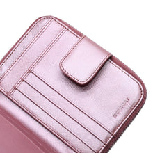 Load image into Gallery viewer, PRADA プラダ 2つ折り財布 コンパクトジップ 財布 ピンク PVC シルバー金具 1M0605R142 美品 中古 4a003019